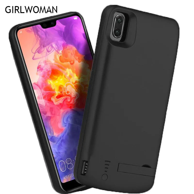 

GIRLWOMAN New Battery Charger Case for Huawei P20/P20 Pro 6500mah Back Clip Battery Wireless Fast Charger For Huawei P20 Lite