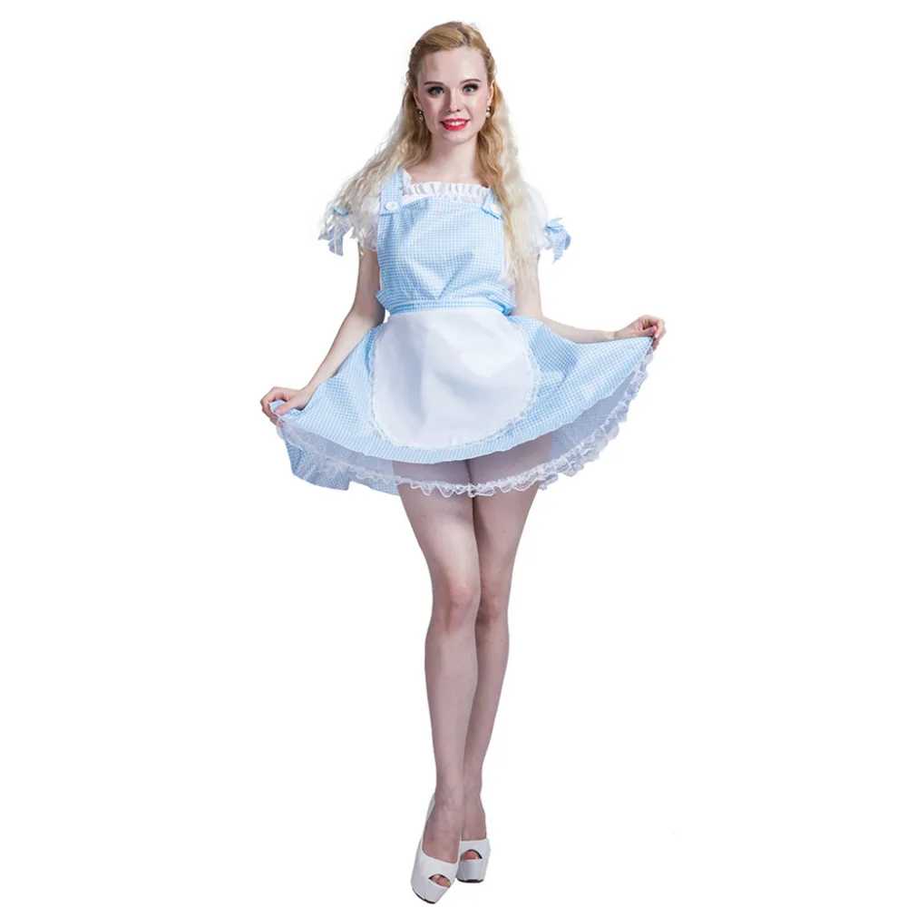 women sexy dorothy french maid costume dress poor girl adult female cosplay fancy dress outfit clothing halloween costumes - Dorothy Halloween Costume Women women sexy dorothy french maid costume dress poor girl adult female cosplay fancy dress outfit clothing halloween costumes - Dorothy Halloween Costume Women