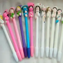 10 шт./партия милые оригинальные Канцтовары Симпатичные Доктор Медсестры полимерная глина шариковая ручка персонаж шариковая ручка