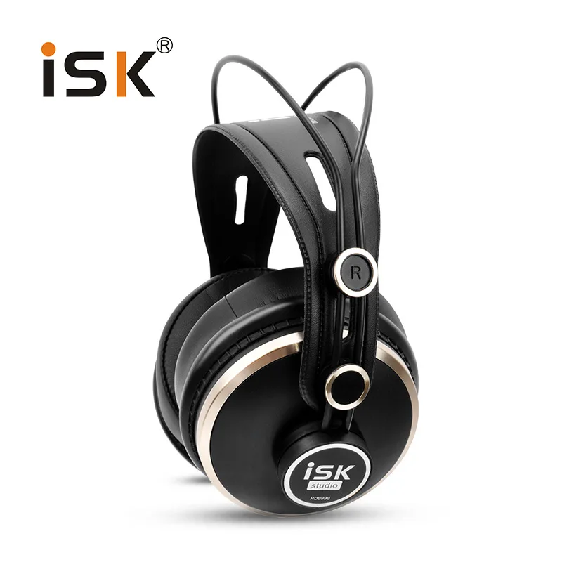 Genuine ISK HD9999 Pro HD Monitor Headphones Fully Enclosed Monitoring Earphone DJ Audio Mixing Recording Studio