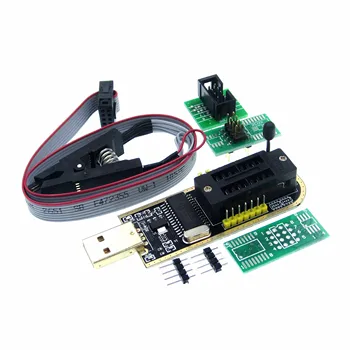 

CH341A Series EEPROM Flash BIOS USB SOP8 Test Clip For EEPROM programming+2 adapters 1.8V adapter for Iphone or motherboard