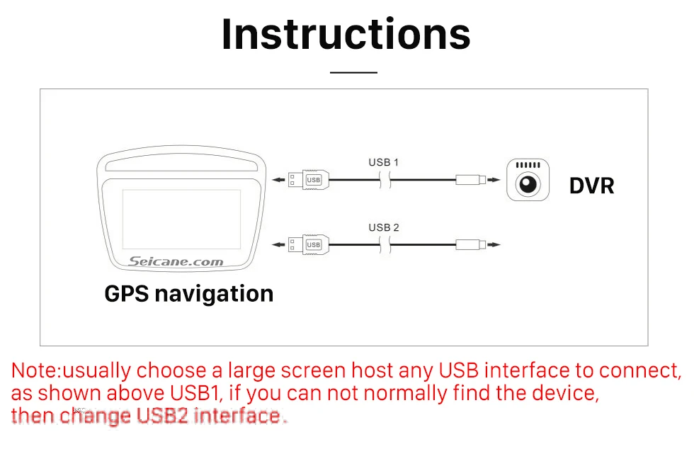 Seicane портативный автомобильный USB видеорегистратор камера видео рекордер HD 1920x1080P ночное видение для Seicane автомобиля gps стерео головное устройство радио плеер