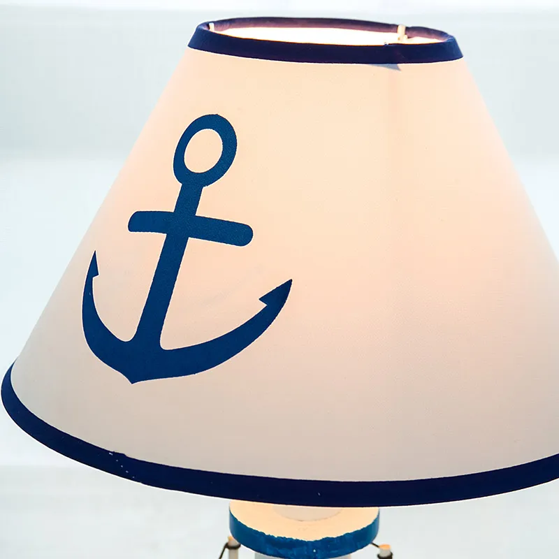 Mediterranean Style Wooden Lighthouse Lamp