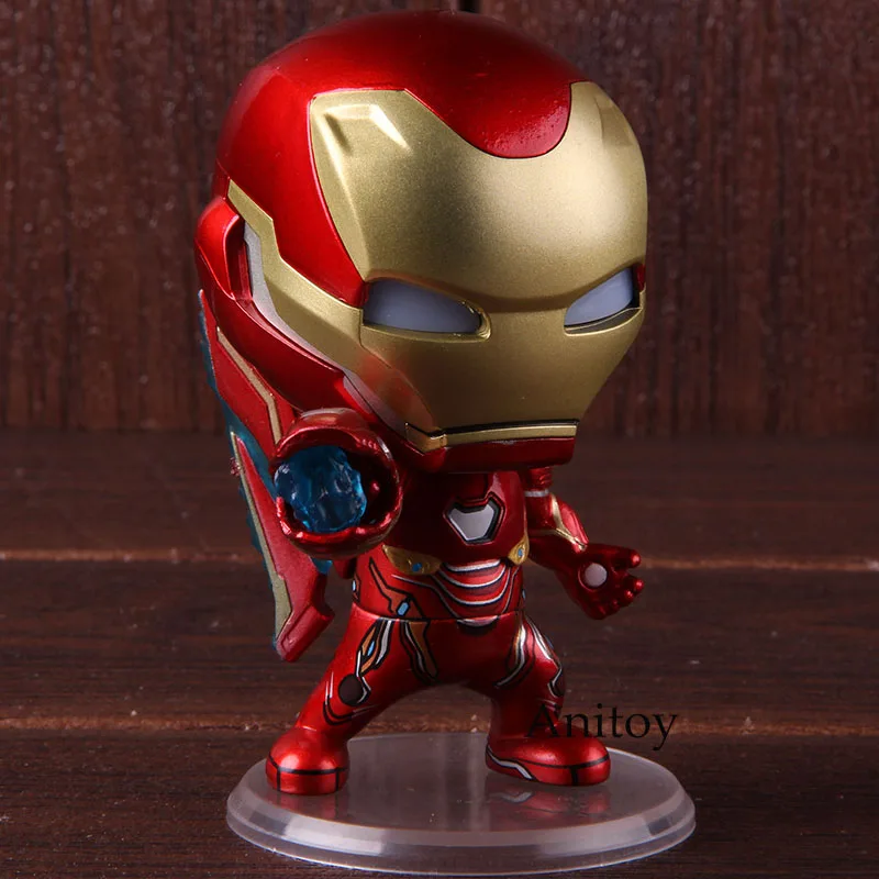 

Avengers Endgame Iron Man Bobble Head Mark L PVC Ironman Cosbaby Bobblehead with LED Lgiht Action Figure Collectible Model Toy
