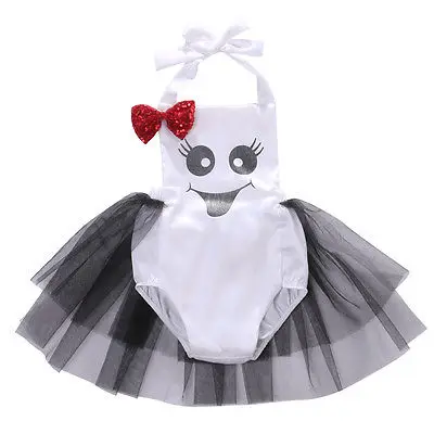 

Halloween Newborn Baby Girls Lace Jumpsuit Bodysuit One Piece Clothes Headband