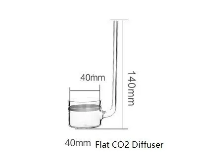 ADA Quailty VIV мини плоский круглый нижний стеклянный регулятор для аквариума подвесной СО2 распылитель аквариума для растений для выращивания рыб - Цвет: Flat Diffuser 40