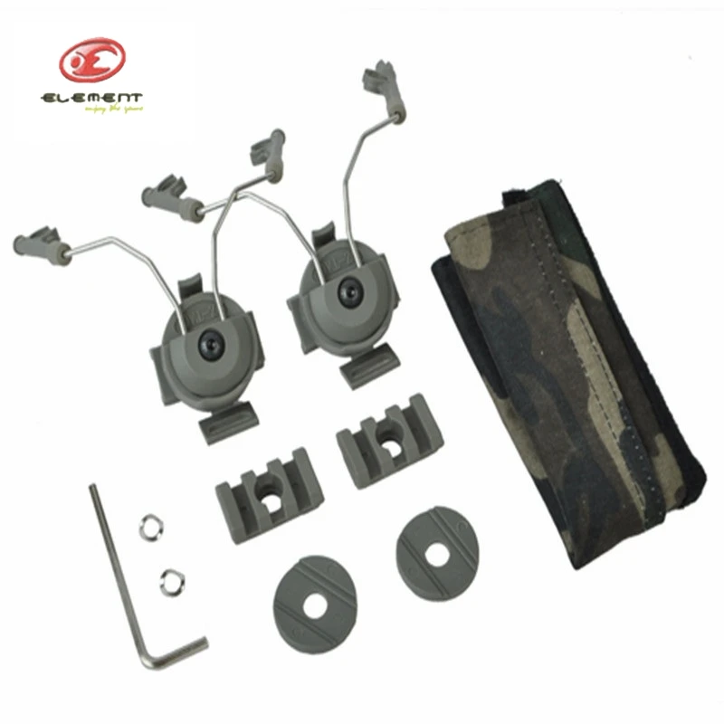 

Element Helmet Rail Adapter Set for Comtac I/II Headset Accessories Airsoft Gear Hunting Shooting Headset Adpter Mount Equipment