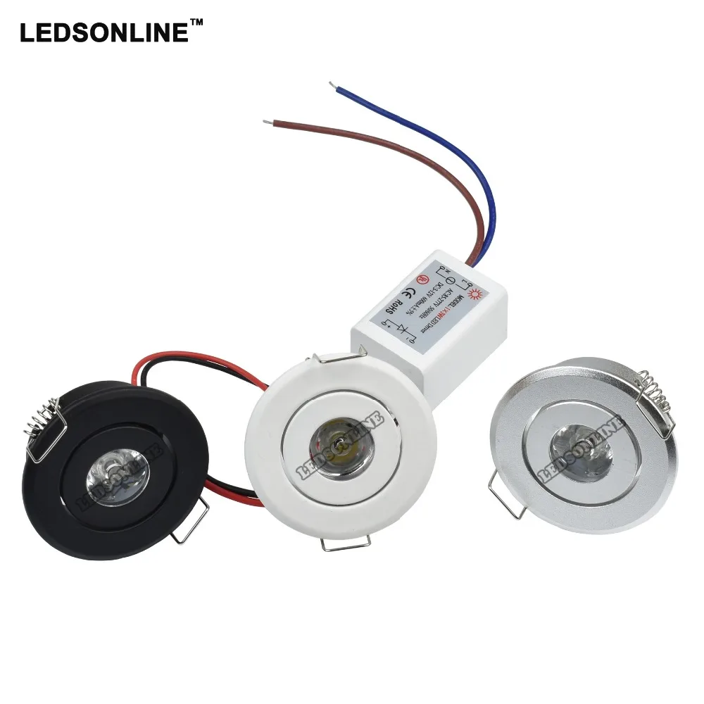 

20pcs/lot 1W 3W Mini Led Cabinet downlight Led Recessed Cabinet Spot light Include Led Driver White Nature Warm white AC85-265V