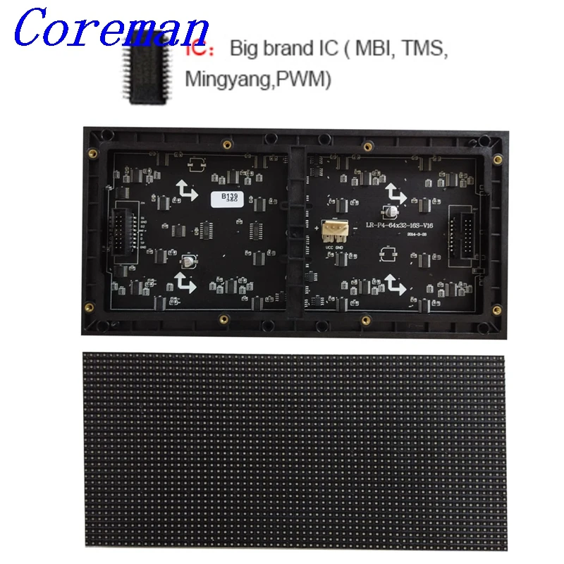 p4 led module indoor full color smd high resolution black leds,1/16