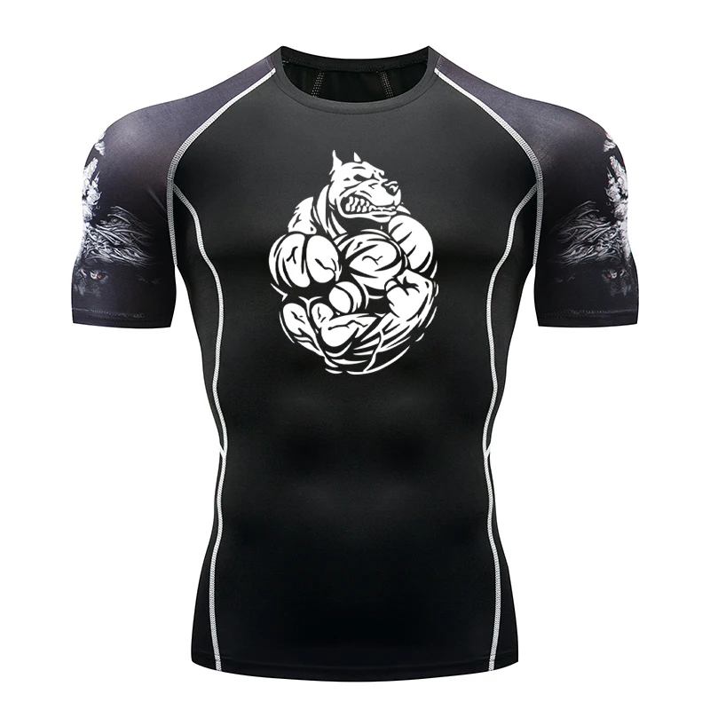 

Sports short-sleeved t-shirt male sweat-absorbent clothing quick-drying summer running fitness clothes tight shirt