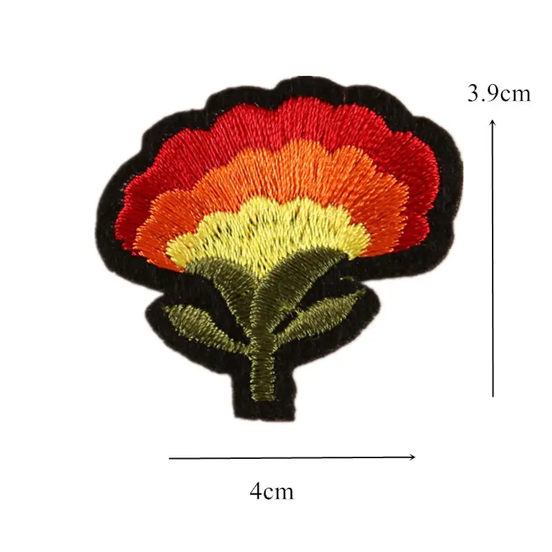 10 шт. смешанные цветы лепестки роз вышитые патчи термоклейкий значок для заклепки для джинсов шляпа аппликации DIY ручной работы украшения