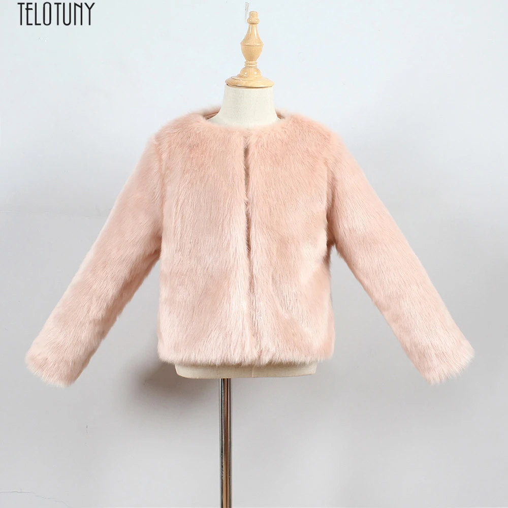 

TELOTUNY Kids Baby Girls winter keep warm fur coat Autumn Winter Faux Fur Coat Jacket Thick Warm Outwear Clothes Z1124