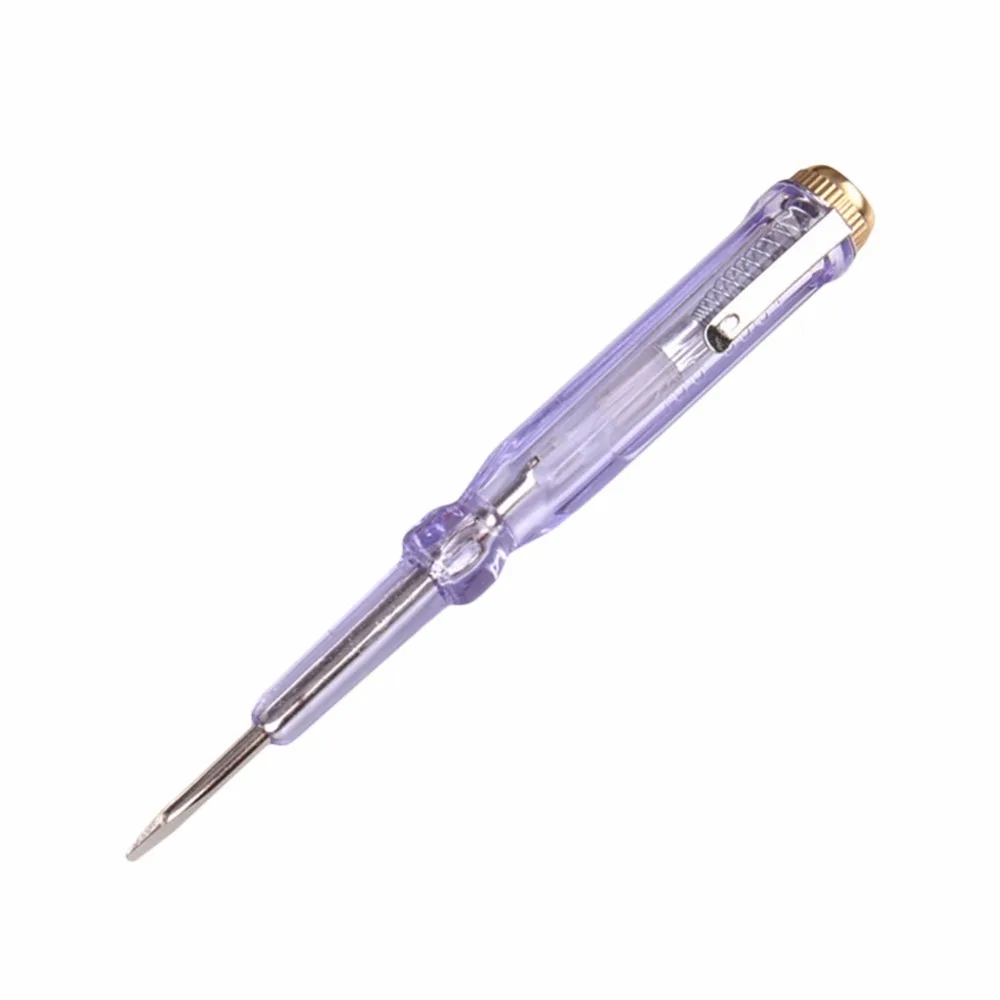 1 PCS Plastic Grip Slotted Screwdriver 100-500V AC Voltage Tester 3*125 mm Eletricity Tester