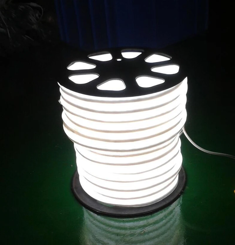 Fanlive 20 м 220 в 240 В гибкий Fita Led неоновый Канатный светильник SMD 2835 наружная домашняя