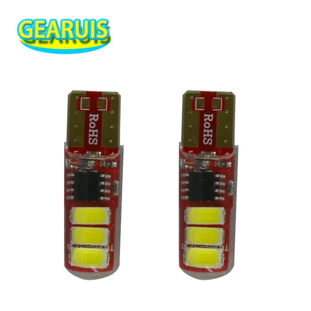 100X T10 Светодиодная Вспышка 5630 5730 6 SMD W5W 120lm 192 194 168 белый 12В Автомобильный боковой