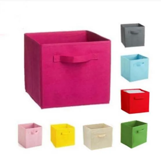 

1 Pcs New Room Folding Box Books Fabric Cube Storage Organizer Hot Home Foldable Clothes