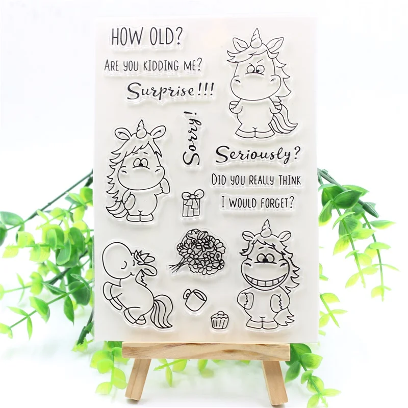 

KSCRAFT New Transparent Clear Silicone Stamps for DIY Scrapbooking/Card Making/Kids Fun Decoration Supplies 591