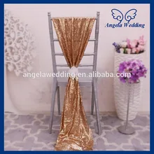 SH005A красивый элегантный необычный свадебный Золотой sequin стул створки с цветком