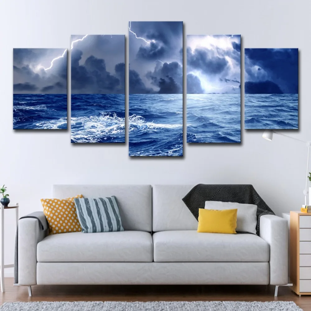 5P2275-HD Printed Storm Lightning Painting Canvas Print room decor print poster picture canvas Free shipping (13) 