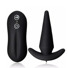 Silicone 10 Speed Vibrating Anal Butt Plug Anal Dildo Vibrator G spot Prostate Massage Anus Stimulation Sex Toys