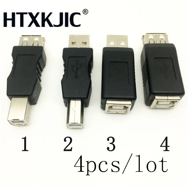 4 шт. USB коннектор для принтера 2 0 Type A Female To B переходник мужчин и женщин
