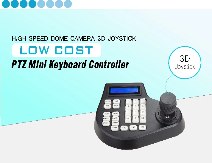 Контроллер клавиатуры PTZ с 3D джойстик для Управление скоростная курольная камера через RS485 мини-клавиатура