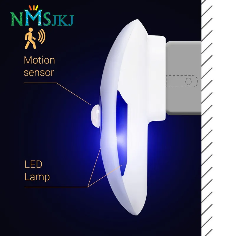 Nieuwste led nachtlampje met PIR AC 80 260 V светодиодный светильник с датчиком движения и
