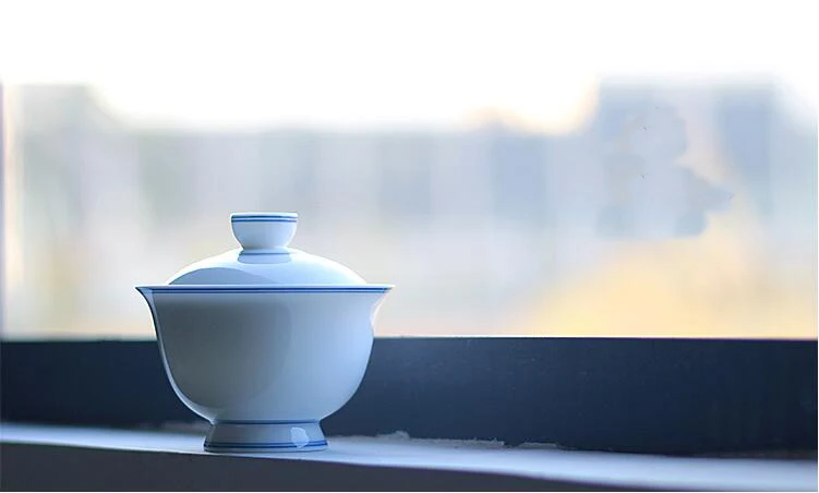 Горячая Распродажа, ru печи пигментированные anxi tieguanyin gaiwan, набор из трех предметов, двойная линия, Цзиндэчжэнь, инструмент для белого чая