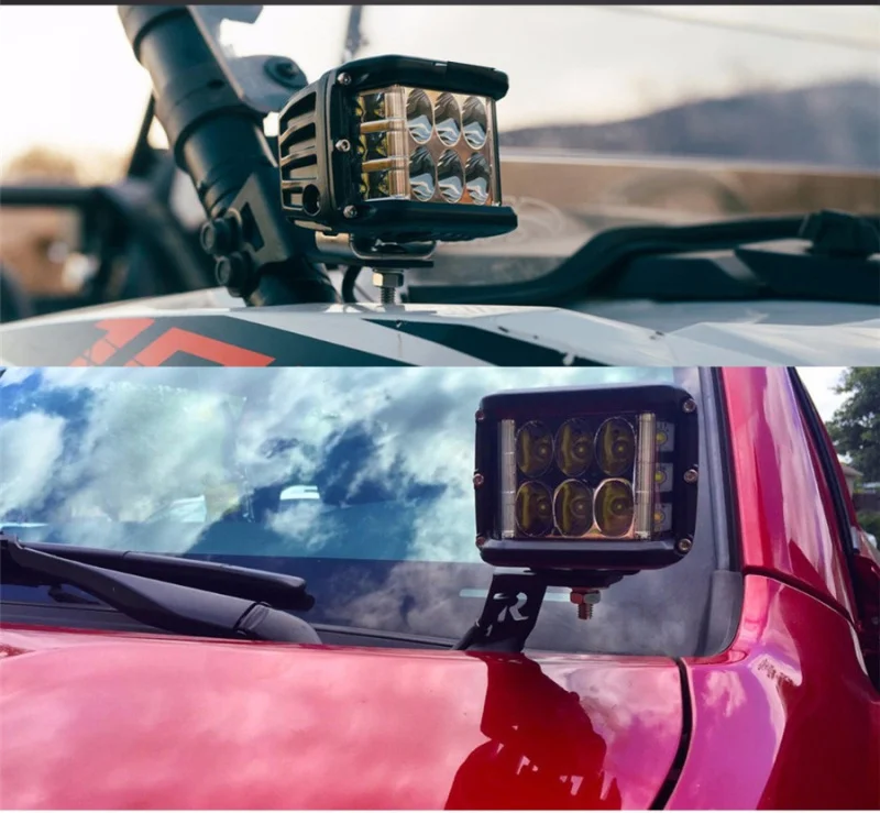 " дюймовый светодиодный рабочий свет бар Pods внедорожный тройной боковой шутер сверкающие кубики для пикап Camper Truck 4WD 4x4 ATV Pickup UTE 12 V 24 V