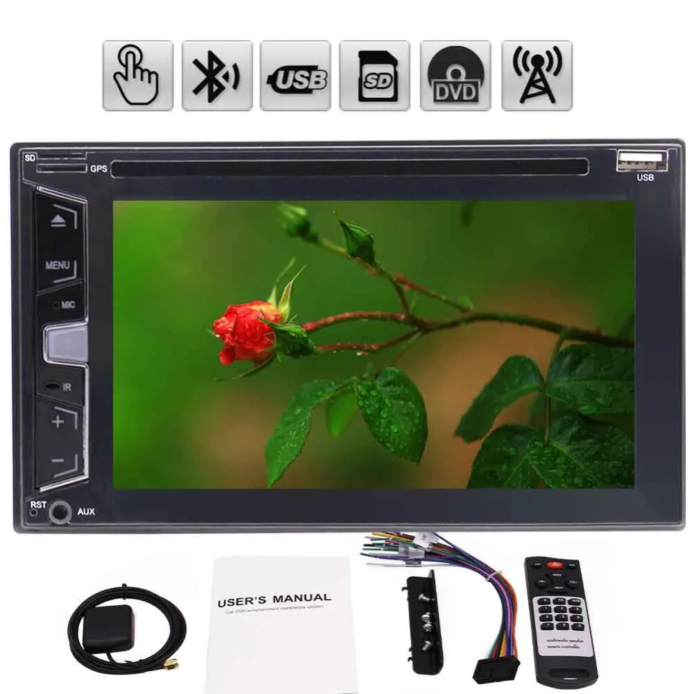 Eincar 2 din 6.2'' Universal Car Multimedia Player MP3 Player Bluetooth