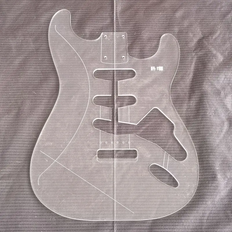 ST style электрогитара корпус прозрачный акриловый шаблон гитара делая формы