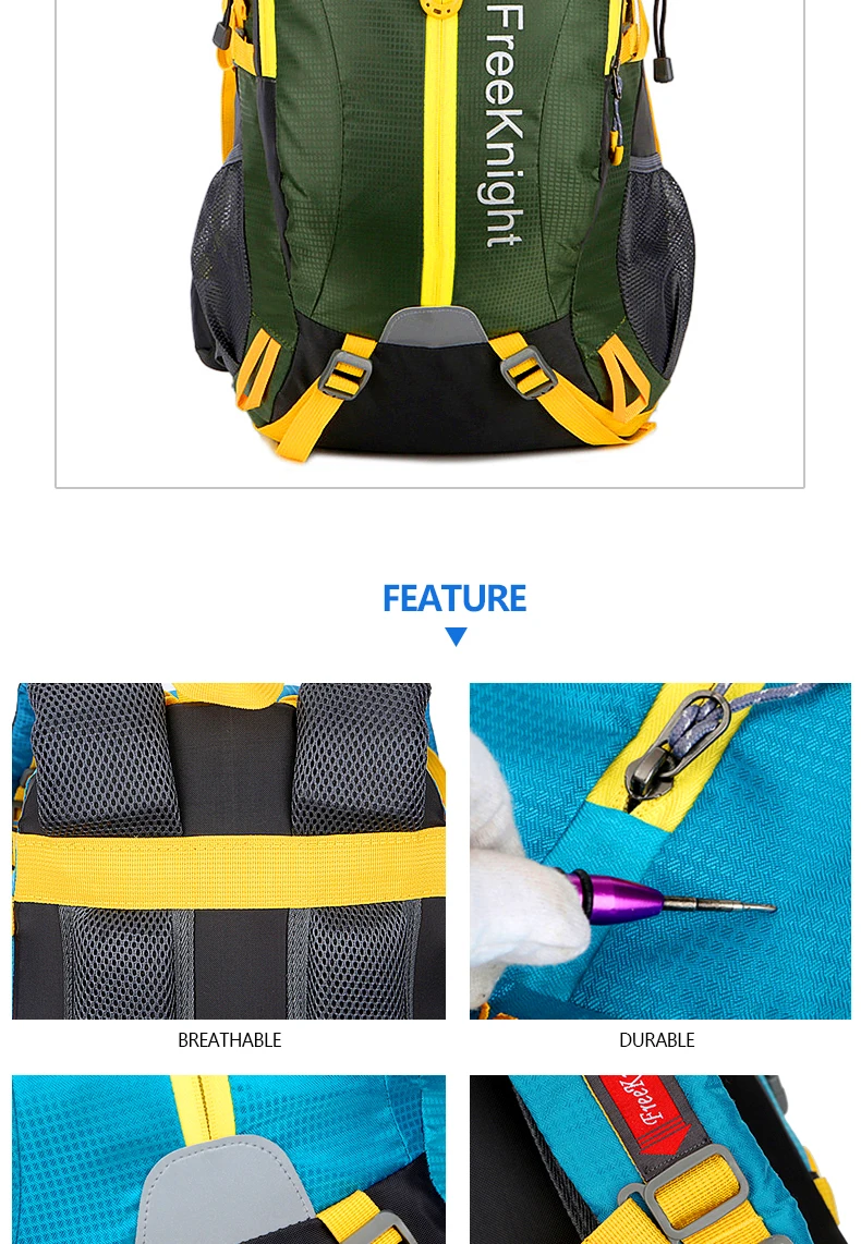 Sale TOPTETN New outdoor bicycle equipment fitness large capacity two-color travel bag hiking waterproof scratch-resistant backpack 5