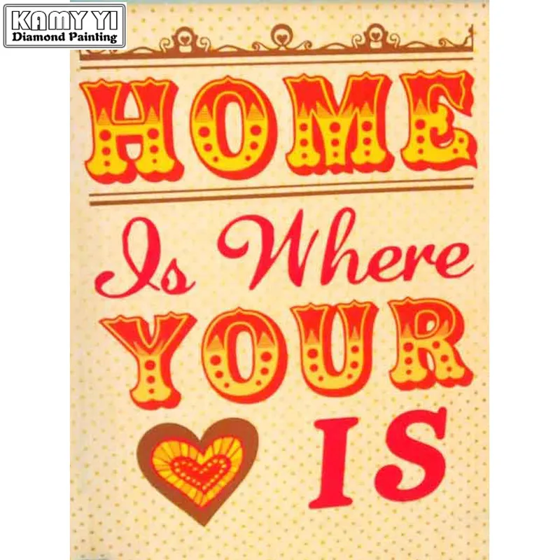 

Full Round 5D diamond painting DIY diamond embroidery Creative word Cross Stitch Rhinestone mosaic home decoration