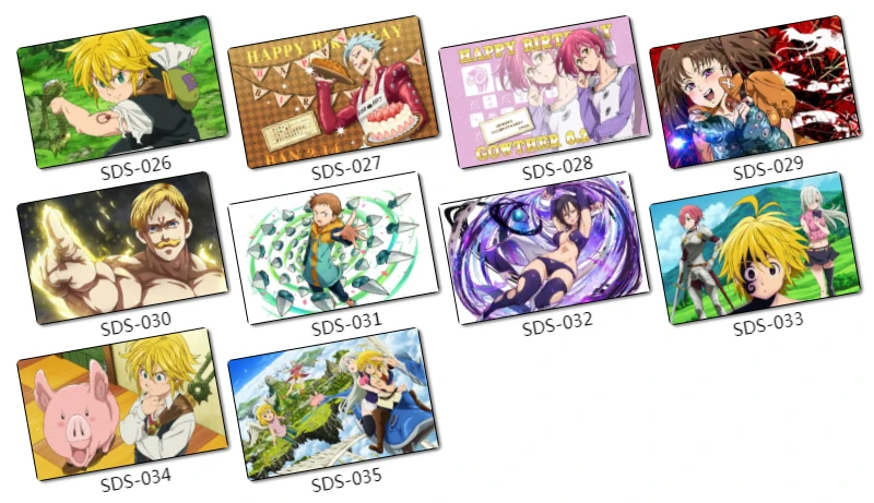 35pcs Seven Deadly Sins Characters Stickers Japanese Fantasy Anime