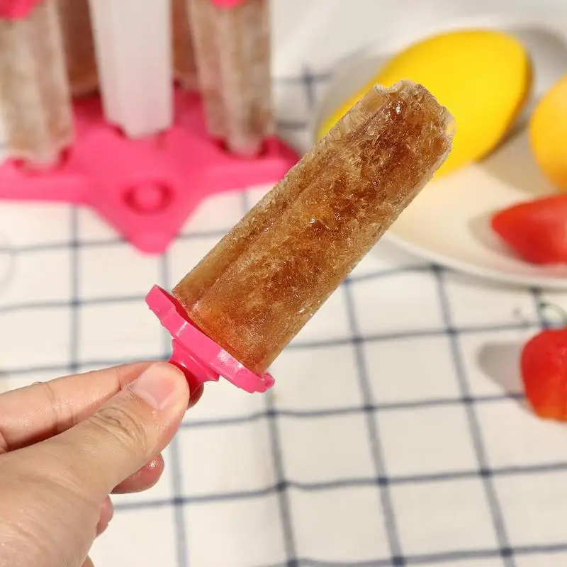 6 ячеек мороженое плесень льда производитель кубиков морозильник DIY леденец плесень с лотком сковорода кухонные инструменты