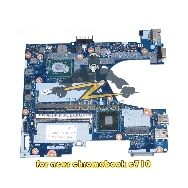 Q1VZC LA-8943P NBSH711002 NB.SH711.002 for acer Chromebook C710 laptop motherboard SR109 1007U DDR3 Q1VZC LA-8943P NBSH711002 NB.SH711.002 for acer Chromebook C710 laptop motherboard SR109 1007U DDR3