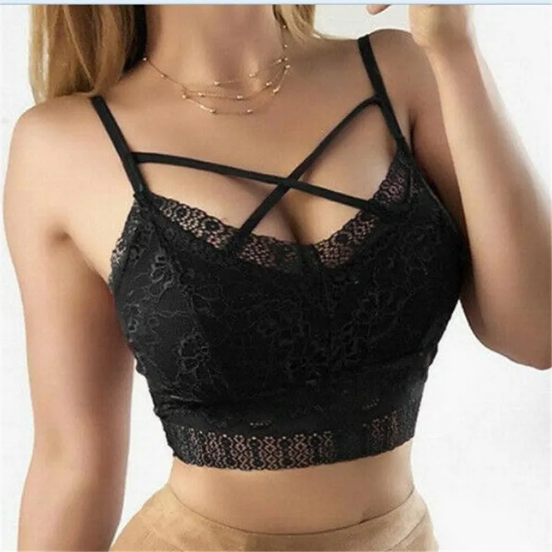 

Women's See-Through Lace Tops Wear New Sexy Soild Color Short Tank Tops Ladies' Fashionable Summer Backless Camisole Hot Selling
