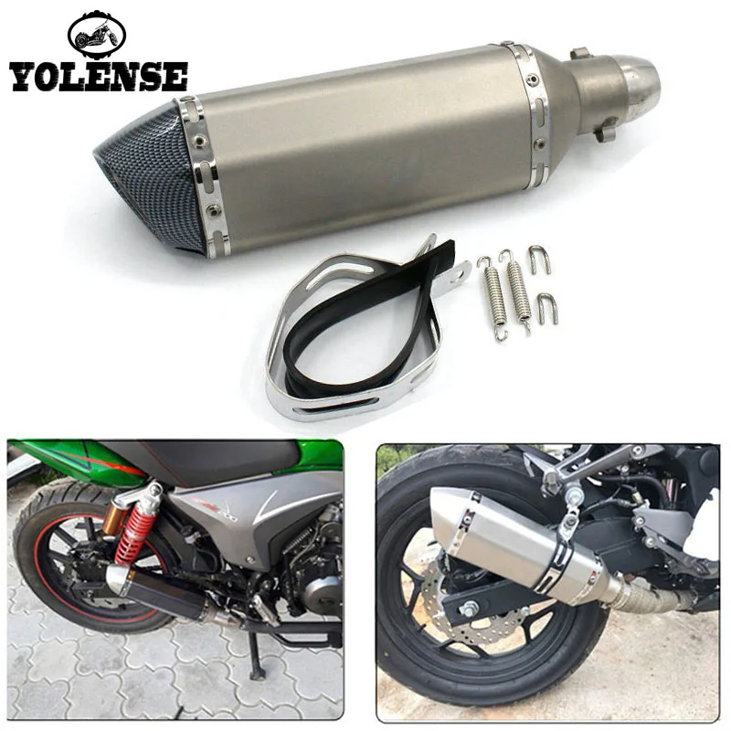 

For YAMAHAYZF-R1 3 6 25 Universal Motorcycle dirt bike exhaust escape Modified Scooter Stainless Steel 51mm Exhaust Pipe Muffler