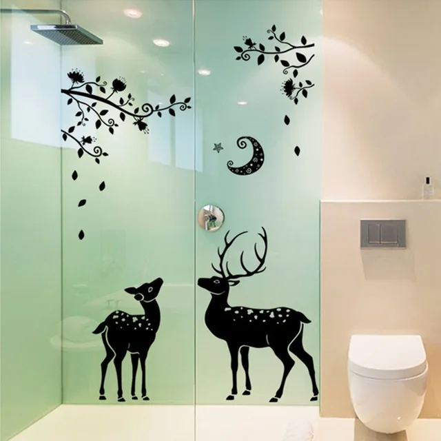 3d waterproof sticker name moonless deer diy vinyl wall stickers for
