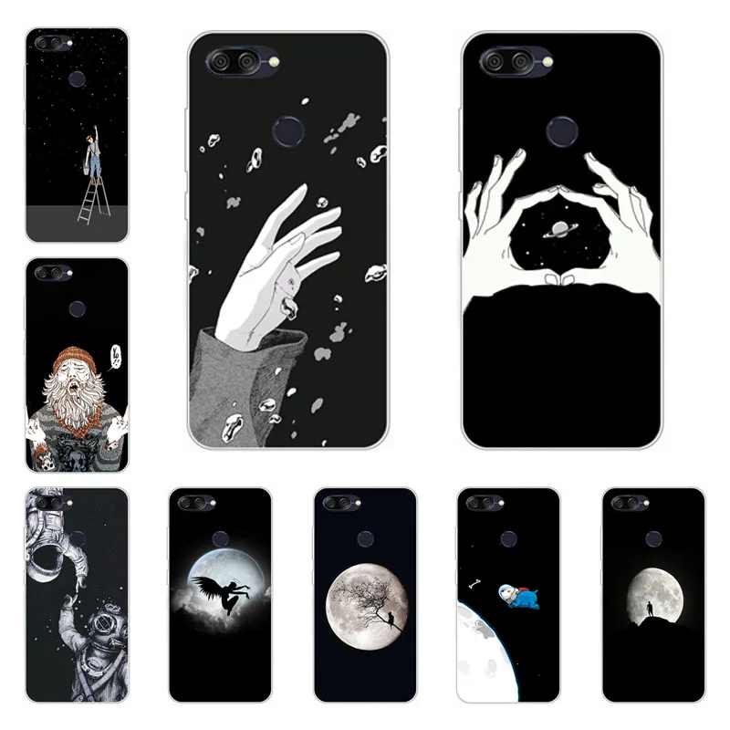 

for ASUS Zenfone Max Plus M1 ZB570TL X018D Case,Silicon Black graffiti Painting Soft TPU Back Cover for Asus ZB570TL Phone cases