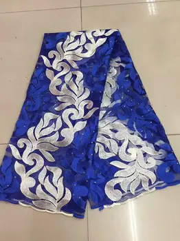 

African Net cord Lace High Quality French Fabric with Stones Embroidery swiss lace fabric for nigerian lace fabric weddingJ12K0