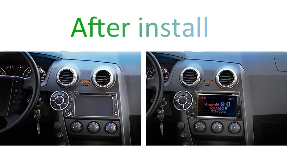 Sale Android 9.0 DSP IPS 4G 64G AV Output 2 DIN CAR DVD PLAYER For Ssang yong Ssangyong Actyon Kyron GPS Radio Multimedia Screen PC 5