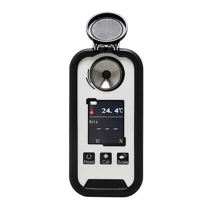 

New 0-60% Digital Coffee Sugar Concentration Meter Brix With Dual Scale Display Temperature Compensation Multifunction Food In