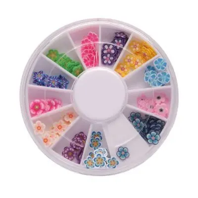 144Pcs 3D Polymer Clay Flower Slice Nail Art Stickers Decorations | Красота и здоровье