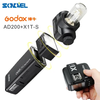 

GODOX AD200 TTL 2.4G HSS Pocket Flash Light Flashlight +X1T-S TTL2.4 G Wireless Flash Trigger Transmitter For SONY