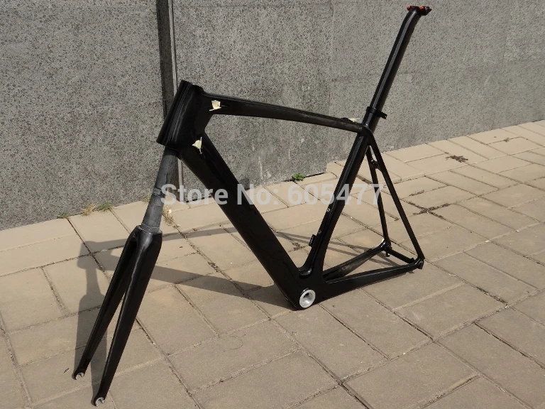 

2019 FR-316 Full Carbon UD Glossy Road Bike Internal Cable Bicycle BSA Frame Fork Seatpost Clamp - 56CM 58CM