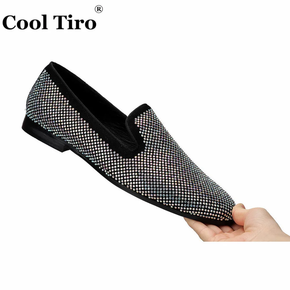 White Rhinestone Men Loafers Strass flat (10)