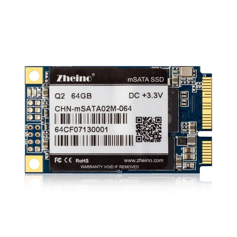 Meilleur Zheino Q2 SATAIII mSATA 64 gb SSD Interne Solid State Drive MLC 128 m Cache SATA3 DISQUE DUR Pour Table PC Ordinateur Portable Notebook