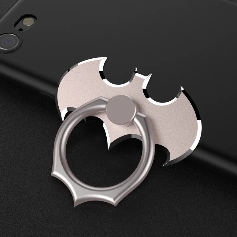 Универсальное кольцо-держатель для телефона, подставка 360 градусов, Бэтмен, роскошная металлическая подставка-кольцо под Пальцы для телефона для iPhone X 8 Plus 7 6 samsung S8 N8 - Цвет: Gold