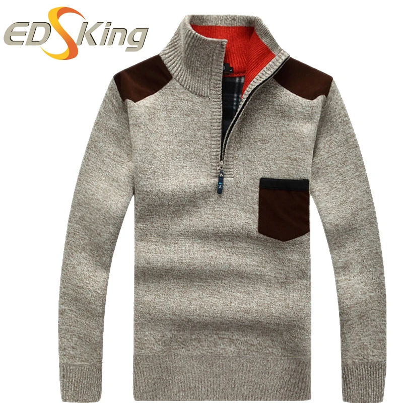 Mens Sweater Turtleneck Pullovers Long Knitted Sweaters